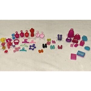 Polly Pocket Lot of Vintage‎ Mini Dolls Shoes Purses Accessories 30+ Items